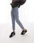 Фото #4 товара Topshop premium Original Mom jeans jeans in bleach - LBLUE