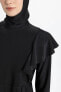 Фото #8 товара Купальник Regular Fit 4-х частейный Burkini Tesettür Mayo Takım B5228ax24sm Defacto