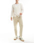 Another Influence linen mix tapered trousers in beige