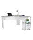 Modern L-Shaped Desk With Side Shelves