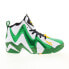 Фото #1 товара Reebok Hurrikaze II Mens Green Leather Lace Up Athletic Basketball Shoes