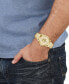 ფოტო #4 პროდუქტის Men's Swiss V-Code Gold Ion Plated Bracelet Watch 43mm