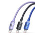Kabel przewód do szybkiego ładowania i transferu danych USB USB-C 100W 2m fioletowy