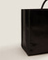 Leather tote bag