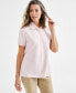 ფოტო #1 პროდუქტის Women's Short-Sleeve Cotton Polo Shirt, Created for Macy's