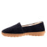 Фото #4 товара Trotters Ruby Plush T2271-405 Womens Blue Wide Suede Loafer Flats Shoes 8.5
