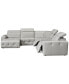 Фото #5 товара CLOSEOUT! Haigan 6-Pc. Leather Chaise Sectional Sofa with 2 Power Recliners, Created for Macy's
