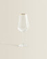 Bohemia crystal glass with gold rim