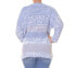 Style&co Women's Marled Strip Long Sleeve Pull over Sweater Blue Size L