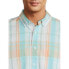 George Shirt Men's Small Multicolor Plaid Short Sleeves Classic Fit Button-Down