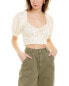 70/21 Printed Crop Top Women's White L