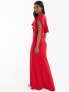 Women's Maxi Dress With One Shoulder And Slit Detail