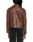 Фото #2 товара Walter Baker Sammy Leather Jacket Women's Brown Xs