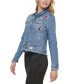 ფოტო #3 პროდუქტის Women's Denim Jacket with Patches