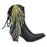 Junk Gypsy Spirit Animal Snip Toe Cowboy Womens Black Dress Boots JG0040B
