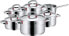Фото #1 товара WMF Pot Set 6-Piece Premium One Inside Scale Steam Vent Cool+ Technology Metal Lid Cromargan® Stainless Steel Polished Suitable for Induction Hobs Dishwasher-Safe
