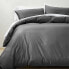 King Supima Washed Sateen Duvet & Sham Set Dark Gray - Casaluna