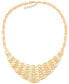 Фото #1 товара Macy's graduated Openwork Statement Necklace in 14k Gold-Plated Sterling Silver, 17" + 2"