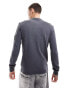 Фото #2 товара Calvin Klein Jeans washed badge waffle long sleeve t-shirt in washed black