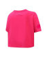 Фото #4 товара Women's Pink Los Angeles Dodgers Triple Pink Boxy Cropped T-Shirt