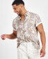 ფოტო #1 პროდუქტის Men's Tropical-Print Short-Sleeve Button-Down Shirt