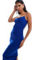 Фото #2 товара Vesper spaghetti cami strap bodycon midi dress in cobalt