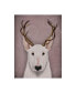 Фото #1 товара Fab Funky Bull Terrier and Antlers Canvas Art - 15.5" x 21"