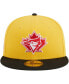 ფოტო #2 პროდუქტის Men's Yellow, Black Toronto Blue Jays Grilled 59FIFTY Fitted Hat