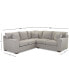 Фото #5 товара CLOSEOUT! Loranna 2-Pc. Fabric Sectional, Created for Macy's