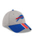 Фото #2 товара Men's Heather Gray, Royal Buffalo Bills Striped 39THIRTY Flex Hat