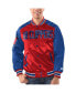 Фото #1 товара Men's Red, Royal LA Clippers Renegade Satin Full-Snap Varsity Jacket