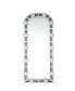 Noralie Accent Floor Mirror In Mirrored & Faux Diamonds