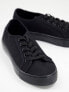 Фото #2 товара ASOS DESIGN Wide Fit Dizzy lace up trainers in black drench
