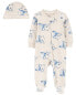 Baby Panda 2-Piece Sleep & Play Pajamas and Cap Set NB