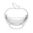 Fruit Bowl Versa Grey Apple Steel (24,5 x 29,5 x 30 cm)