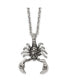 Antiqued Scorpion Pendant Cable Chain Necklace