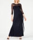 ფოტო #1 პროდუქტის Women's Illusion Embellished A-Line Gown