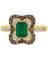 ფოტო #4 პროდუქტის Emerald (3/4 ct. t.w.) & Diamond (1/2 ct. t.w.) Ring in 14k Gold