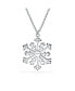 ფოტო #3 პროდუქტის Holiday Party Frozen Winter Snowflake Pendant Necklace For Women For Teen Polished .925 Sterling Silver With Chain