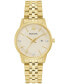 Фото #1 товара Women's Classic Diamond Accent Gold-Tone Stainless Steel Bracelet Watch 32mm