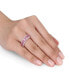 ფოტო #2 პროდუქტის Pink Sapphire (5-5/8 ct. t.w.) & Diamond (5/8 ct. t.w.) Eternity Band in 14k Rose Gold