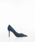 Фото #2 товара Women's Rhinestone Detail Denim Shoes