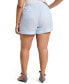 Фото #2 товара Plus Size Modern Fit Seamed Linen Shorts