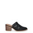 Фото #4 товара Time and Tru Woven Block Heel Mules Women's 9 Black Polyurethane Slip-On Solid