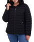 Plus Size Faux-Fur-Trim Hooded Packable Puffer Coat