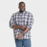 Men's Reversible Long Sleeve Button-Down Shirt - Goodfellow & Co Blue XXL