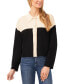 Фото #1 товара Women's Polo Collar Button Down Colorblocked Jacket