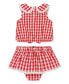 ფოტო #2 პროდუქტის Baby Girls Gingham Check Top and Bloomer Shorts Set