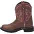Justin Boots Gemma Embroidery 8" Round Toe Cowboy Womens Brown Casual Boots GY9