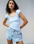 Фото #1 товара ASOS DESIGN puff sleeve sun top in baby blue